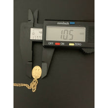 Load image into Gallery viewer, 18K Saudi Gold Necklace Chain 17.75&quot; w/ Mother Mary Pendant 1.82 grams - Rafant
