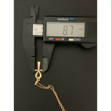 Load image into Gallery viewer, 18K Saudi Gold Necklace Chain 15.50&quot; w/ Cross Ankh Pendant 1.98 grams - Rafant
