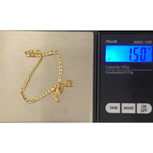 Load image into Gallery viewer, 18K Saudi Gold Bracelet Cable Link 1.50 grams Lightweight - Rafant
