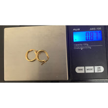 Load image into Gallery viewer, 18K Gold Earrings Hoops Loops Small 0.87 grams - Rafant
