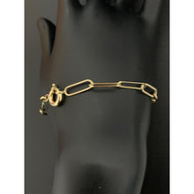 Load image into Gallery viewer, 18K Yellow Gold Bracelet Paperclips 6.5 inches - Rafant
