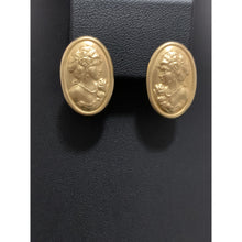 Load image into Gallery viewer, 18K Gold Woman Lady Stud Earrings Oval - Rafant
