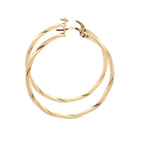 Load image into Gallery viewer, 18K Yellow Gold Earrings Spiral Hoops Large 1.74 grams - Rafant
