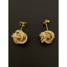 Load image into Gallery viewer, 18K Gold Earrings Stud Knot 2.22 grams - Rafant
