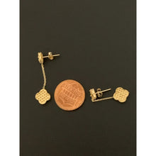 Load image into Gallery viewer, 18K Gold Earrings Clover Post Dangling 2.91 grams - Rafant
