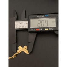 Load image into Gallery viewer, 18K Gold Necklace Chain 17.5&quot; with Butterfly Pendant 1.87 grams - Rafant
