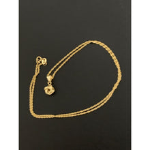 Load image into Gallery viewer, 18K Gold Necklace Chain 18 inches with Knot Pendant 1.50 grams - Rafant
