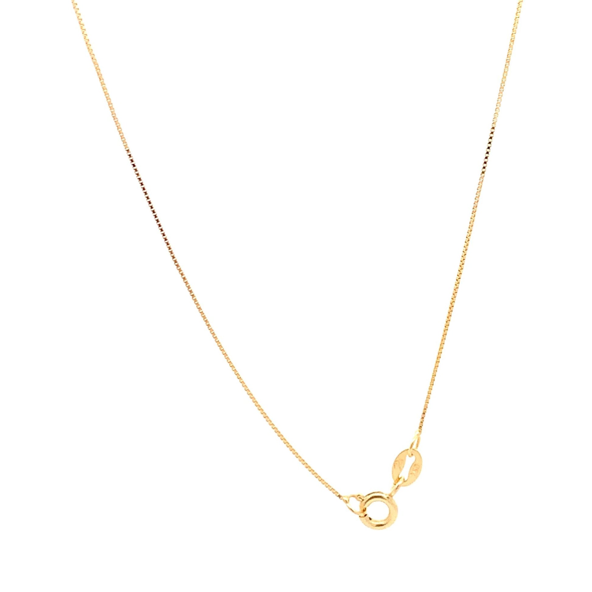 18K Yellow Gold Necklace Chain Pendant Heart 1.58 grams 18 inches - Rafant