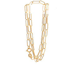 Load image into Gallery viewer, 18K Yellow Gold Necklace Chain Paperclip 1.36 grams Size 16 inches - Rafant
