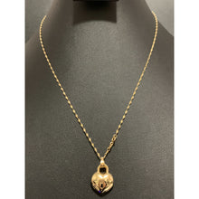 Load image into Gallery viewer, 18K Gold Necklace Chain 17.75 inches with Heart Pendant 2.85 grams - Rafant

