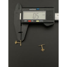 Load image into Gallery viewer, 18K Gold Earrings Stud Infinity 0.87 grams - Rafant
