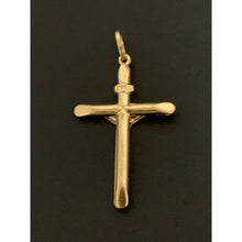 Load image into Gallery viewer, 18K Gold Pendant Cross Jesus Christ Two Tone White Yellow Gold 2.10 grams - Rafant
