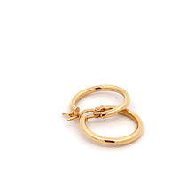 Load image into Gallery viewer, 18K Yellow Gold Earrings Hoops Small Plain 2.02 grams - Rafant
