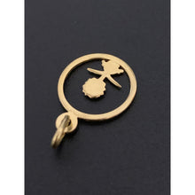 Load image into Gallery viewer, 18K Gold Pendant Swords Round Circle 1.37 grams - Rafant
