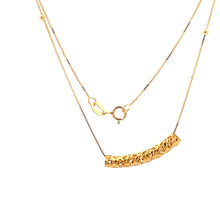 Load image into Gallery viewer, 18K Yellow Gold Necklace Chain Box 17.5 inches Tube Pendant 1.80 grams - Rafant
