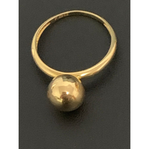 18K Gold Ring Ball 1.36 grams Size 5.75 - Rafant