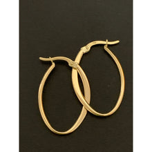 Load image into Gallery viewer, 18K Yellow Gold Earrings Hoops Oval - Rafant
