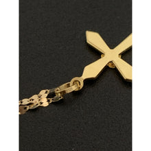 Load image into Gallery viewer, 18K Gold Necklace Chain 17.75 inches with Cross Pendant 1.69 grams - Rafant
