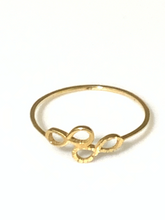 Load image into Gallery viewer, New Authentic Stamped 18K Saudi Gold Infinity Ring Size 6 - Rafant
