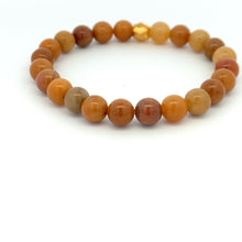 Load image into Gallery viewer, 24K Gold Money Bag Lucky Charm Bracelet Gemstones Natural Golden Jade 8mm - Rafant
