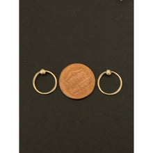 Load image into Gallery viewer, 18K Gold Earrings Hoops Loops Beads Small Tiny 0.63 grams - Rafant
