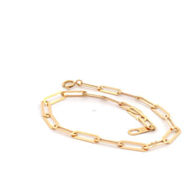 Load image into Gallery viewer, 18K Yellow Gold Bracelet Paperclip 1.75 grams Size 7 inches - Rafant
