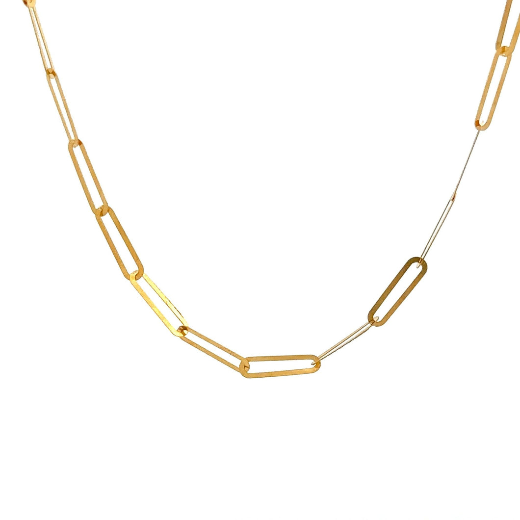 18K Gold Necklace Chain 15.75 inches plus one inch 1.21 grams - Rafant