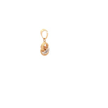 Load image into Gallery viewer, 18K Gold Pendant Knot Very Tiny 0.52 gram Tricolor - Rafant
