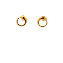 Load image into Gallery viewer, 18K Gold Earrings Stud Serpent Small 1.06 grams Small - Rafant
