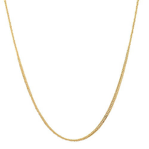 18K Yellow Gold Necklace Chain Curb 17.75 inches 1.95 grams - Rafant