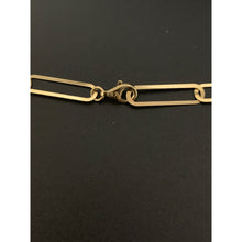 Load image into Gallery viewer, 18K Yellow Gold Necklace Chain Paperclips 17.5 inches - Rafant
