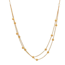 Load image into Gallery viewer, 18K Gold Necklace Chain 17.5 inches Very Tiny Beads 0.94 grams - Rafant
