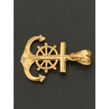 Load image into Gallery viewer, 18K Gold Pendant Anchor Wheel 1.10 grams - Rafant
