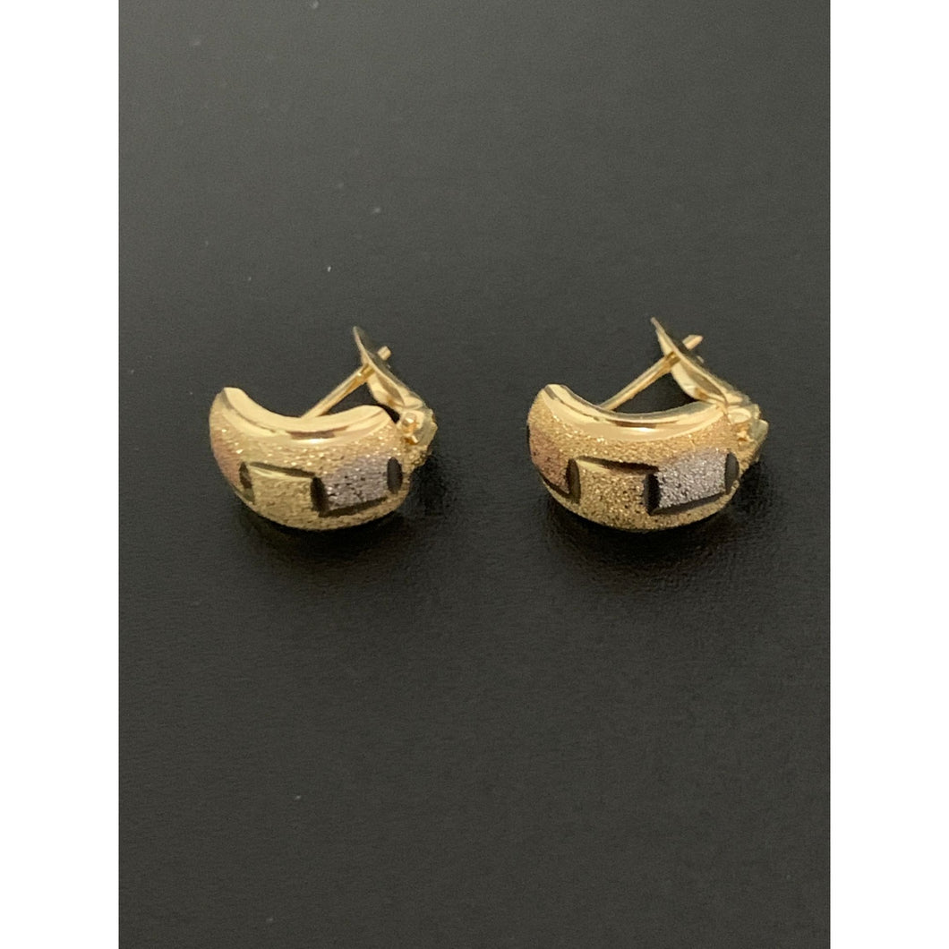 18K Gold Earrings French Clips 1.27 grams - Rafant