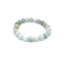 Load image into Gallery viewer, 24K Gold Money Bag Lucky Charm Bracelet Natural Burma Jade Gemstones 8mm - Rafant
