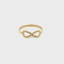 Load and play video in Gallery viewer, 18K Gold Ring Infinity Size Size 6.5
