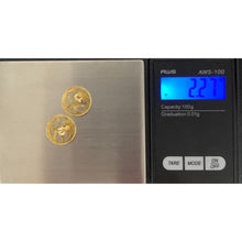 Load image into Gallery viewer, 18K Gold Earrings Stud Round Circle 2.27 grams White Yellow Gold - Rafant
