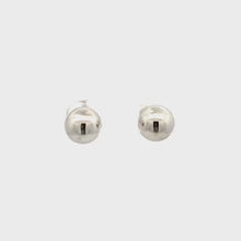 Load and play video in Gallery viewer, 18K White Gold Earrings Stud Balls Polished
