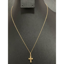 Load image into Gallery viewer, 18K Gold Necklace Chain 17.50&quot; with Cross Pendant 1.98 grams - Rafant
