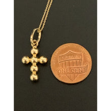 Load image into Gallery viewer, 18K Gold Necklace Chain 17.50&quot; with Cross Pendant 1.98 grams - Rafant
