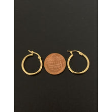 Load image into Gallery viewer, 18K Gold Earrings Hoops Loops Small 1.12 grams - Rafant
