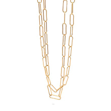 Load image into Gallery viewer, 18K Yellow Gold Necklace Chain Paperclip Size 18 inches 1.51 grams - Rafant
