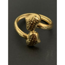 Load image into Gallery viewer, 18K Gold Ring Double Heart 1.39 grams S 7.75 - Rafant
