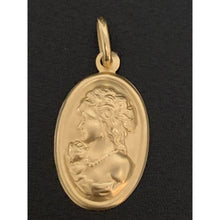 Load image into Gallery viewer, 18K Gold Oval Woman Lady Pendant - Rafant
