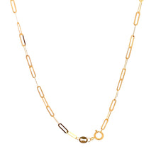 Load image into Gallery viewer, 18K Yellow Gold Necklace Chain Paperclip 0.91 grams 18 inches - Rafant
