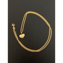 Load image into Gallery viewer, 18K Gold Necklace Chain 20 inches with Puffed Heart Pendant 2.88 grams - Rafant
