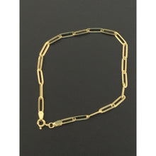 Load image into Gallery viewer, 18K Gold Bracelet Paperclips Link 7.5&quot; - Rafant
