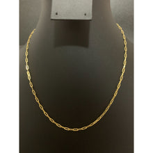 Load image into Gallery viewer, 18K Gold Necklace Chain Paperclip Small Links 18 inches 2.78 grams Thin - Rafant
