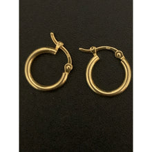 Load image into Gallery viewer, 18K Gold Earrings Hoops Loops Small 0.91 grams - Rafant
