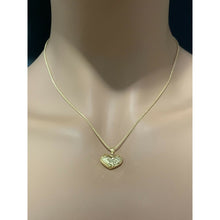Load image into Gallery viewer, 18K Saudi Gold Necklace 17.50&quot; Chain with Puffed Heart Pendant 3.20 grams - Rafant
